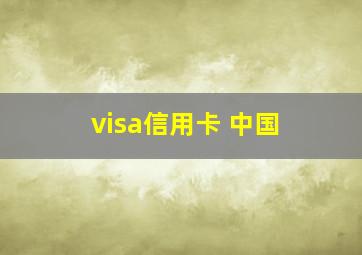 visa信用卡 中国